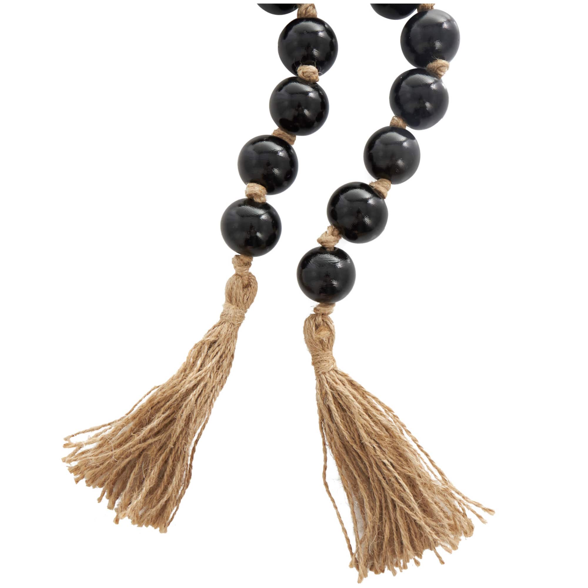 4ft. Glass Handmade Round Beaded Garland with Tassel